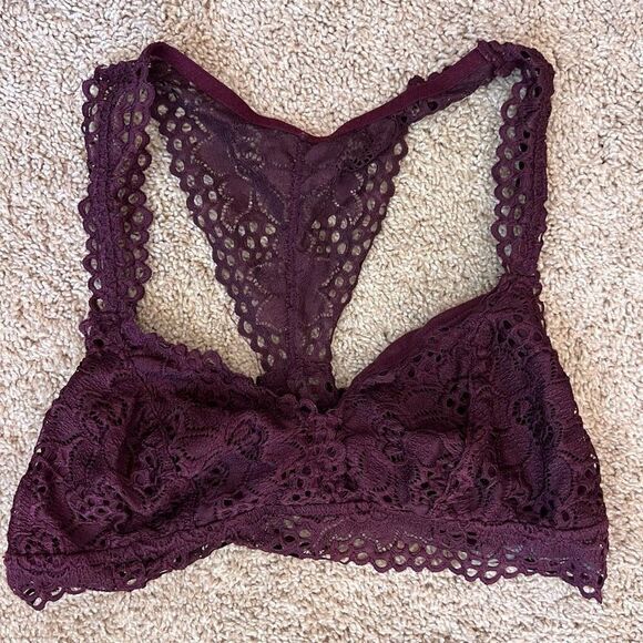 aerie Other - Aerie Womens Red Burgundy Bralette Size Extra Large (XL) Lace Coquette